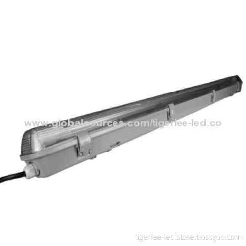 IP65 emergency light T8 fixture, tri-proof, AC 200-240V, 2x22W